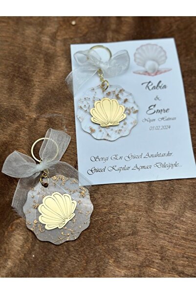 Masalsı Concept 25 Adet Kartlı Epoksi Anahtarlık Düğün,kına,söz,nişan Hediyel...