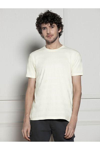 Dennis Lingo By Styli Regular Fit Textured Round Neck T-Shirt