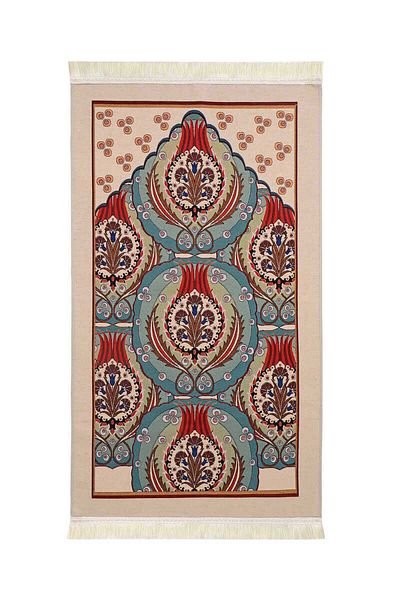 Bursa İpek Green Tapestry Patterned Çintemani Prayer Rug