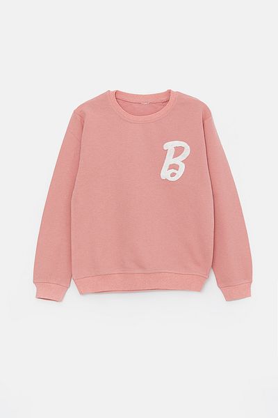 Jack&Roy Girl's Logo Printed Sweatshirt