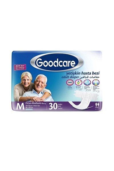 Goodcare Medium Patient Diapers - With Waistband - 60 Pieces (30X2)