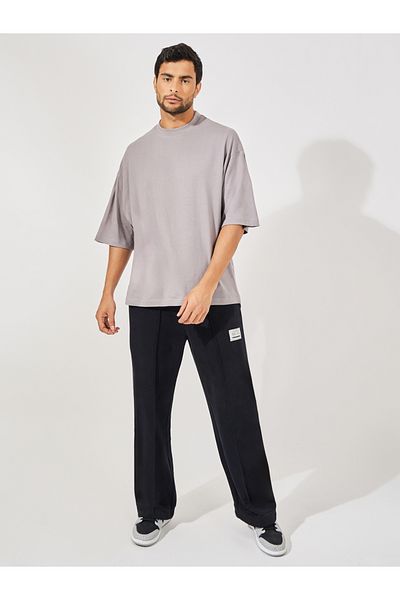 Styli Back Applique Detail Pure Cotton Boxy T-Shirt
