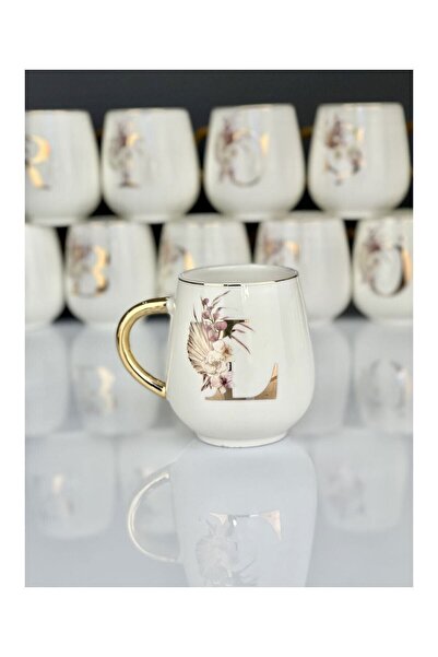 Moddaev Acar Porselen Danny Gold Yaldızlı Beyaz Harf Kupa