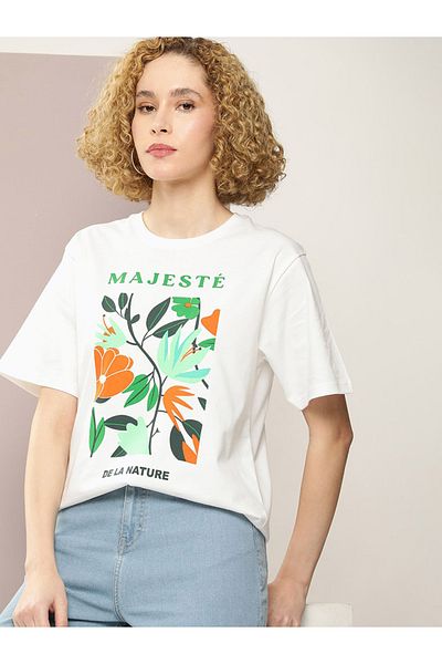 Dillinger By Styli Oversized Majeste Graphic Print T-Shirt