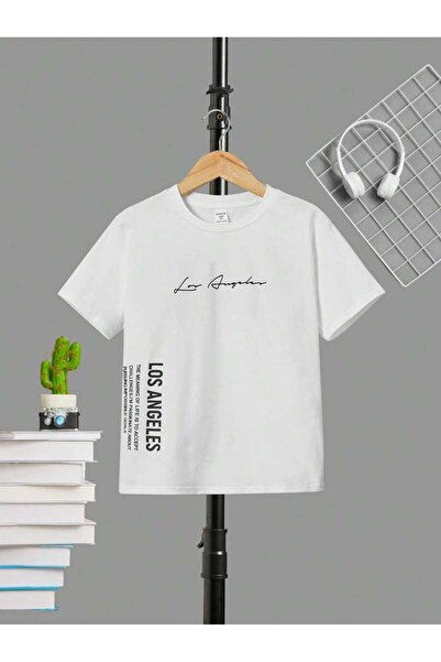 ROOSTER GOLD Παιδικό μπλουζάκι Los Angeles εμπρός και πλαϊνό με στάμπα