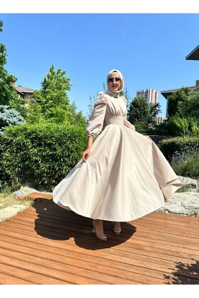Binbir Atölye Cappuccino Bella Elbise