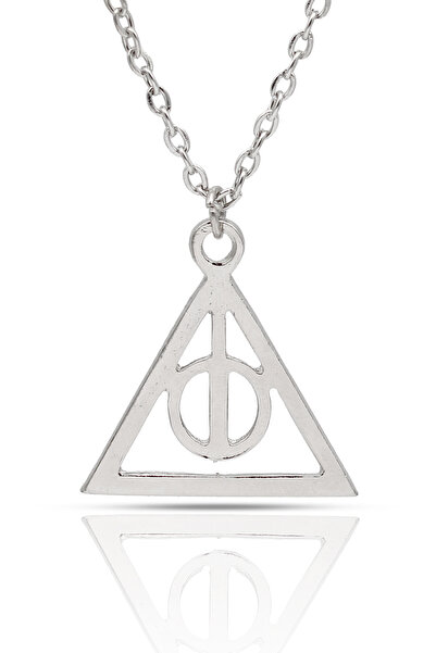 kolbi قلادة مثلثة لعيد الموت من هاري بوتر - سلسلة فضية كلاسيكية