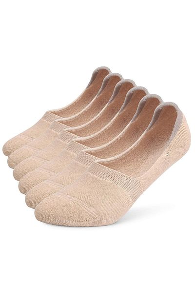 socksbox Κάλτσες μπαλαρίνας Unisex σιλικόνης 8 συσκευασιών Bamboo Seamless