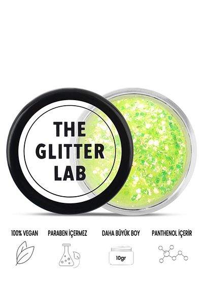 The Glitter Lab Gel Shiny Glitter - Pinky Lime