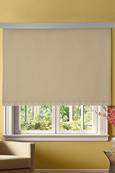 VANESSA PERDE %100 Pamuk Buldan Perdesi Etek Dantel Yıkanmış Yumuşatılmış Kum...