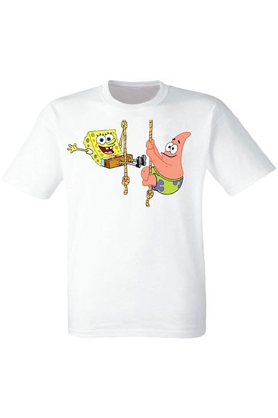 ROOSTER GOLD Tricou alb cu imprimeu SpongeBob