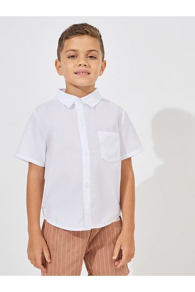 Styli Solid Front Pocket Short Sleeves Shirt