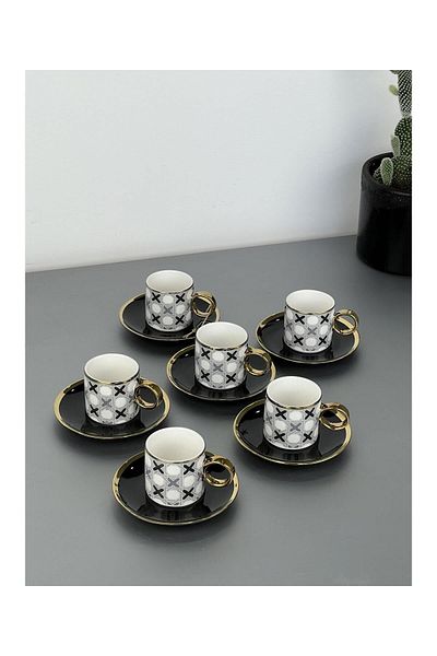 AROW Lux Porcelain Monoc 6-Piece Cup Set