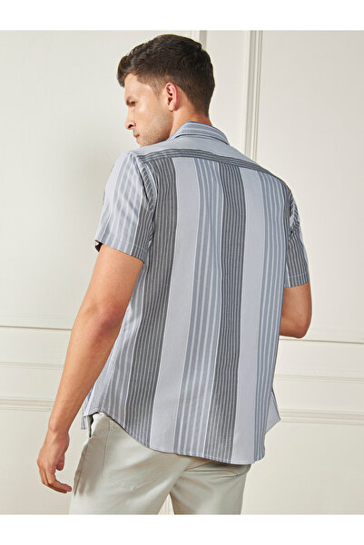 Dennis Lingo By Styli Cotton Striped Casual Shirt