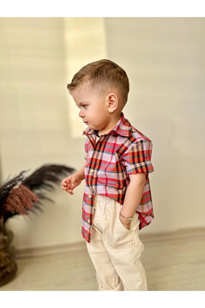 favorimkids çizgili renkli Yazlık Gömlek