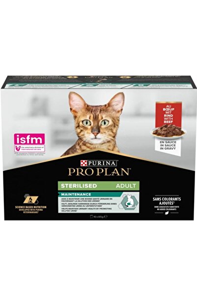 Pro Plan Pro plan kedi yaş mama sığıretli kısır sterilised 10x85 gr