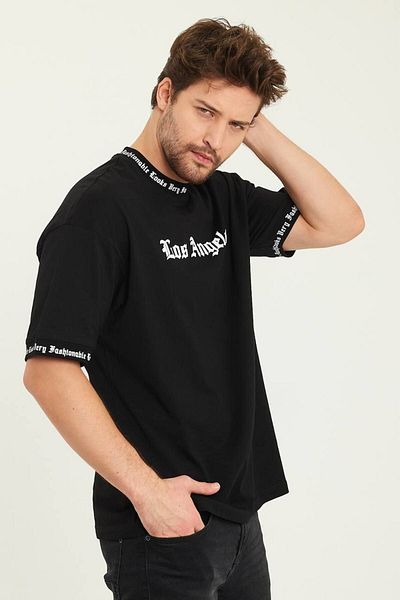 İLKCET MODA Μπλουζάκι Los Angeles Printed Oversize
