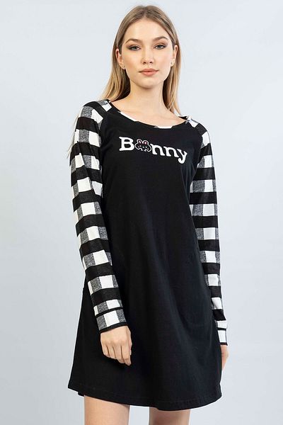VİENETTA Long Sleeve Cotton Nightgown - 105303