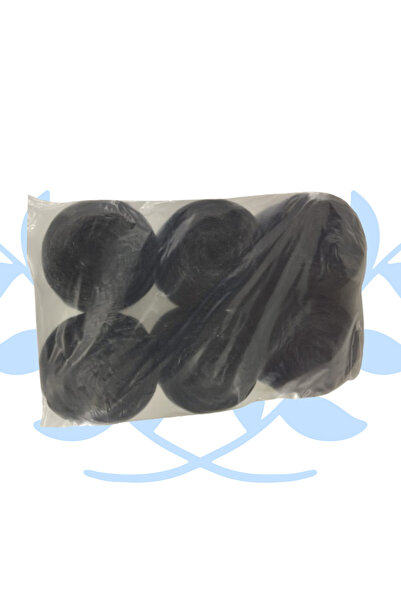 ALL KİNDS OFF YARN حزمة من 6 خيوط قطنية ممشطة سوداء للحياكة اليدوية