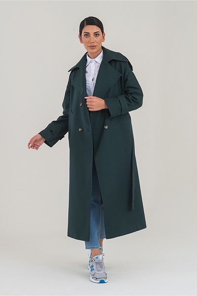 SahraAfra Creed Oversize Trench Coat - Relaxed Fit