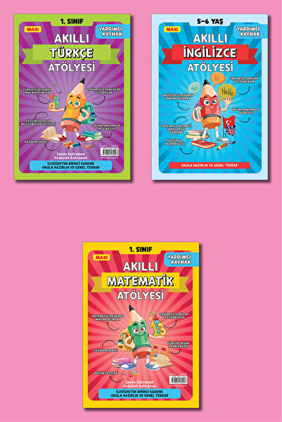 MAXİ Maxi 1.Sınıf Çocuk Eğitim Set- 3 Kitap