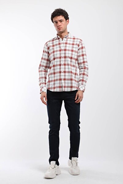 Keep Out Men's Long Sleeve Plaid Shirt Tile