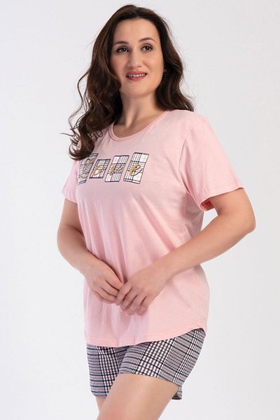VİENETTA Σετ Πιτζάμες Βαμβακερό Σορτς Plus Size - Κοντό μανίκι