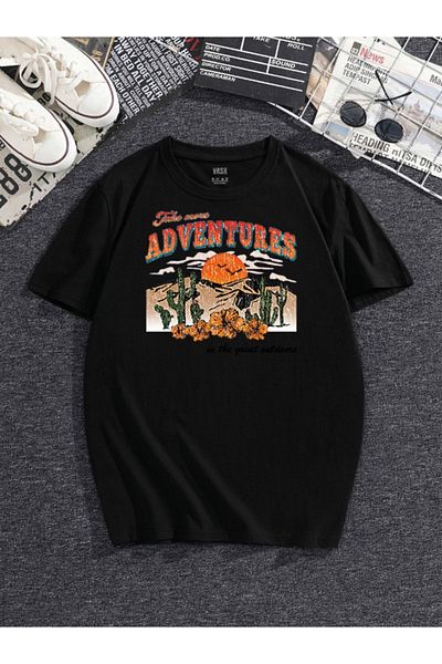 MODADEER Unisex Adventures Oversize T-shirt