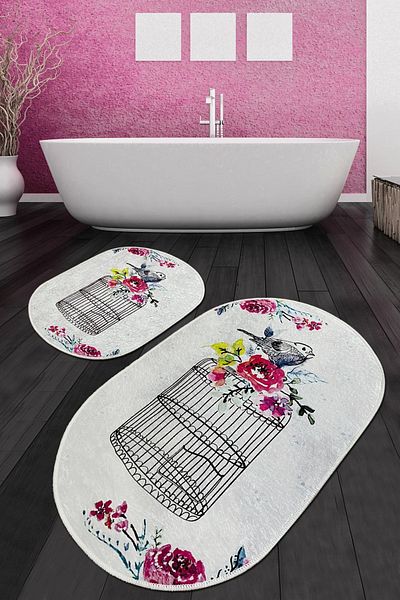 Chilai Home Set de 2 covorașe de baie Cage DJT Bathroom