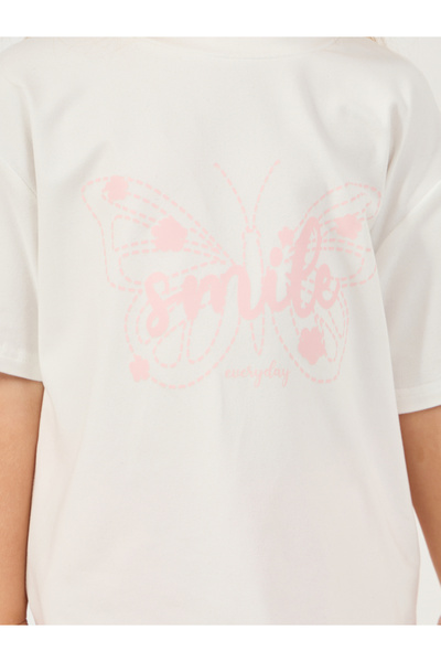 Styli Butterfly Print Oversized T-Shirt & Cargo Pants Set