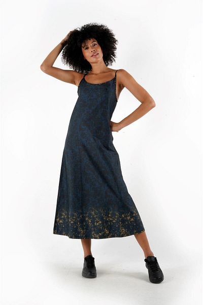 ALEXANDERGARDI Rochie midi cu bretele subțiri cu model - B24- 005206