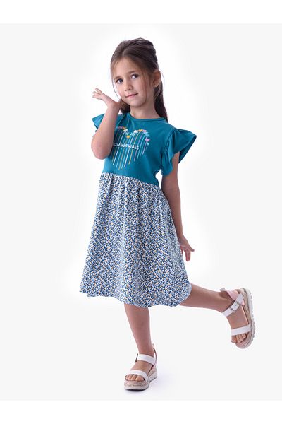 Victor and Jane By Styli Floral Print Ruffled Sleeves Casual Dress