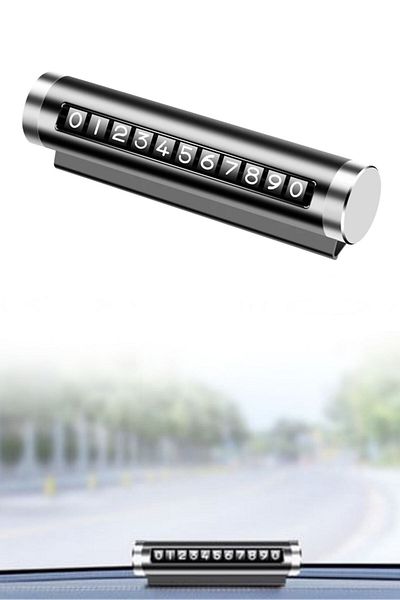 Buffer Black Aluminum Case - Interlocking Car Phone Numberer Parking Auto Numberer