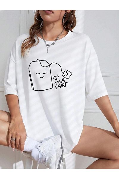 VASK Μπλουζάκι Unisex TEA με στάμπα Oversize