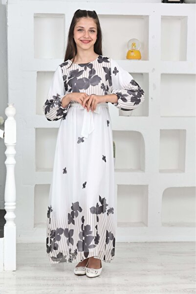Joui Co 14-18 Years Girl's Long Chiffon Dress