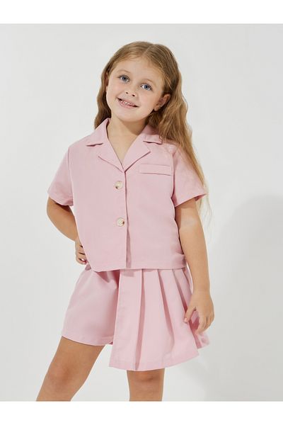 Styli Pack of 3 - Notch Collar Shirt, Pleated Skorts & Cap
