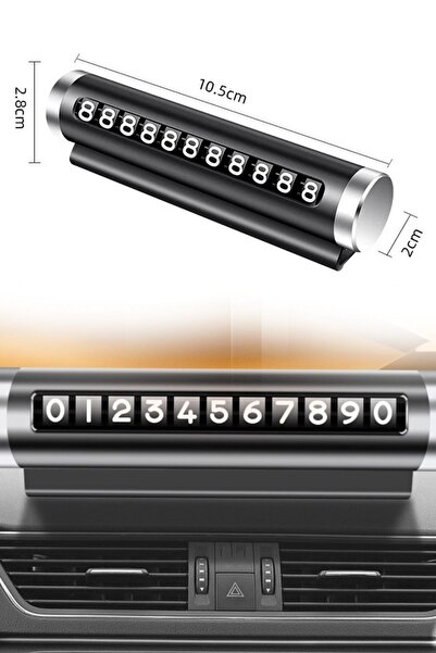 Buffer Black Aluminum Case - Interlocking Car Phone Numberer Parking Auto Numberer