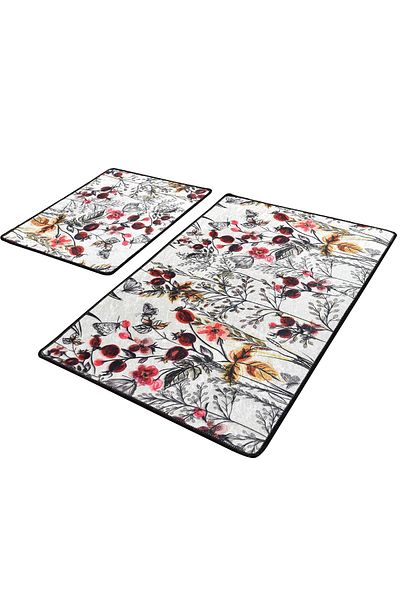 Chilai Home Bathroom Rug and Mat Set (2 Pieces) Djtbanyo