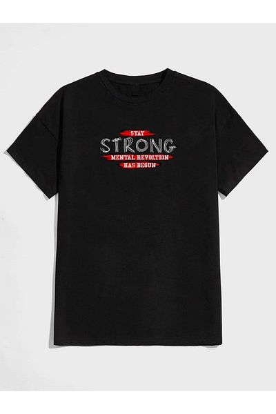 VASK Unisex STRONG εμπριμέ μπλουζάκι μεγάλου μεγέθους