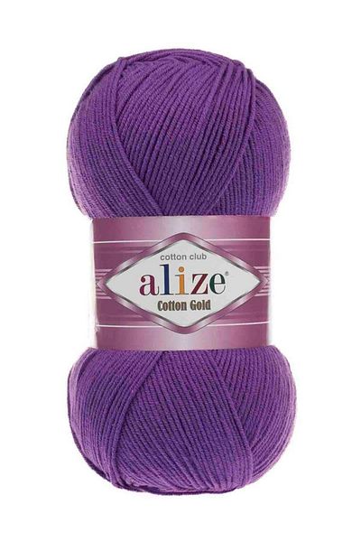 Alize Βαμβακερό χρυσό πλεκτό νήμα μωβ 044