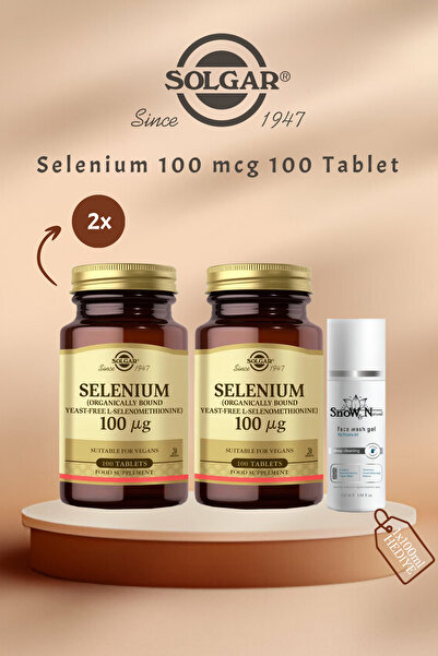 Solgar Selenium 100 mcg 100 Tablet 2 Adet + Jel Hediyeli Set