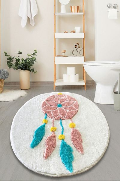 Chilai Home Dream White Χαλί Μπάνιου 90x90 εκ. Ακρυλικό Παλάκι