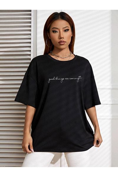 VASK Μπλουζάκι Unisex GOOD THINGS με στάμπα Oversize