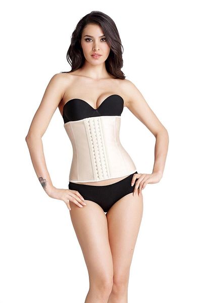 Korse City Women's Nude Postpartum Latex Corset Waist Trainer Corset Zrffbtqcrst1002