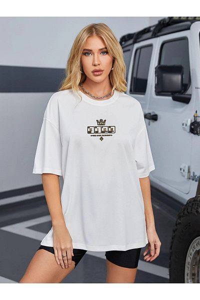 VASK Unisex KING εμπριμέ μπλουζάκι Oversize