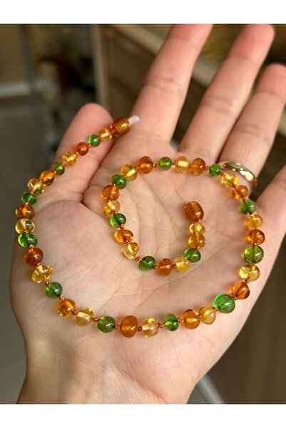 KEHRİBAREVİ EREĞLİ Damla Kehribar Bebek Kolye