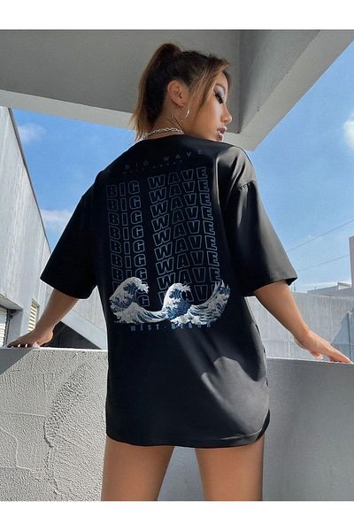 VASK Μπλουζάκι Unisex WAVE τυπωμένο oversize
