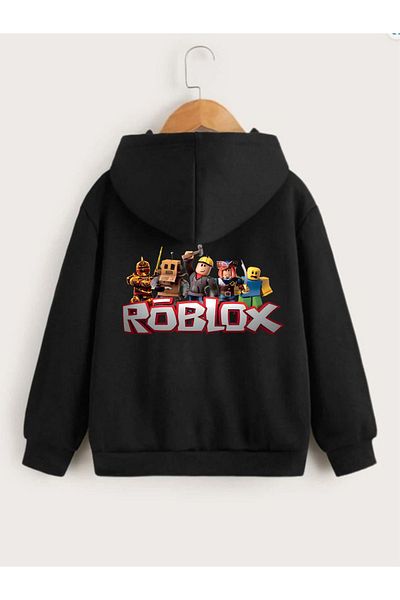 VASK UNISEX CHILDREN'S HOODED COTTON PRINTED SWEATSHIRT