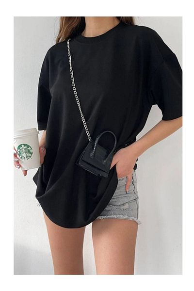 VASK - Γυναικείο μπλουζάκι Oversize από απλό βαμβάκι