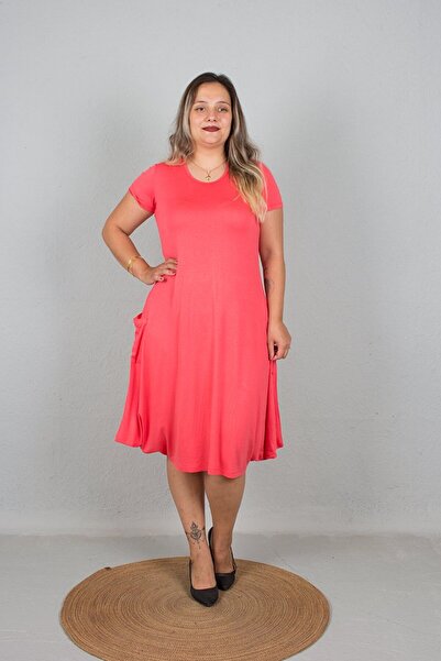 Truva XXL Γυναικεία Ρούχα - Φόρεμα Μοντέλο Φαρδύ Μεγάλου Μεγέθους